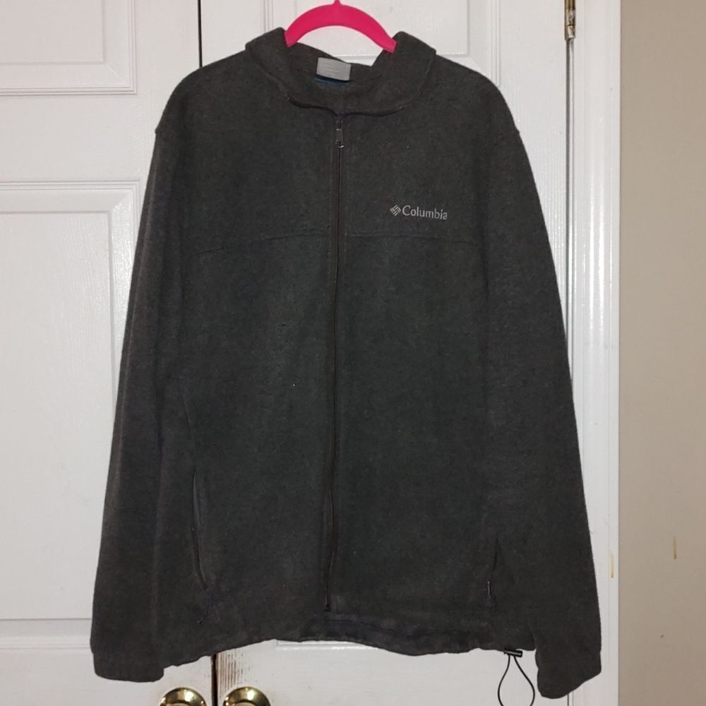 Columbia full zipper gray  fleece jacket Sz  L